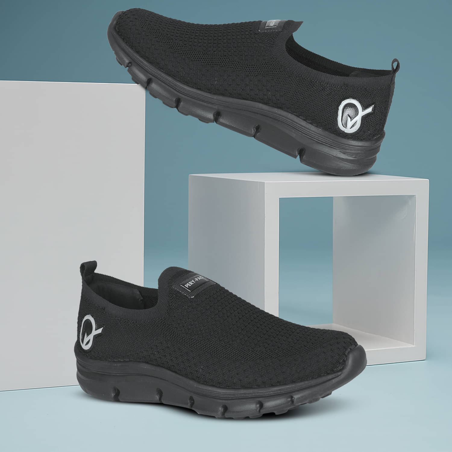 PERY PAO PP_6000 Black Men's Sports Running Shoes PERY PAO PP_6000 Black Men's Sports Running Shoes