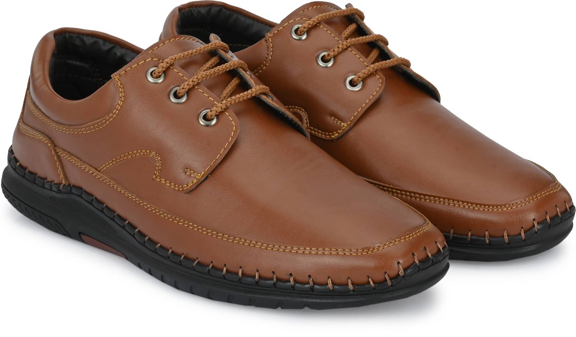 POS Planet of Shoes Tan Men's Derby Formal Shoes POS Planet of Shoes Tan Men's Derby Formal Shoes